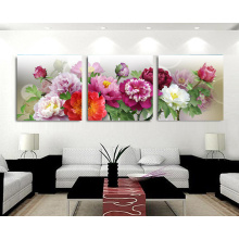 3 Piece Hot Sell Modern Wall Painting Peony Painting Room Decor Wall Art Picture Painted on Canvas Home Decoration Mc-212